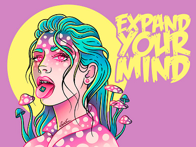 Expand Your Mind drug drugs expand goa illustration lsd mind mushroom mushrooms psychedelic trance