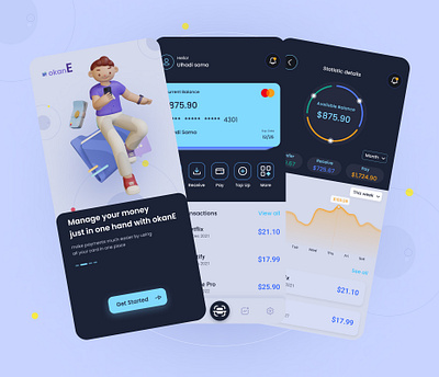 E-Wallet App app branding design ewallet exploration graphic design illustration mobileapp ui uidesign uiinspiration uitrend walletapp