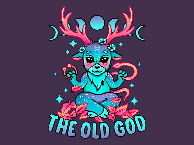 The Old God celtic cernunnos cute deer fawn god horned occult pagan pan wicca witchcraft witchy