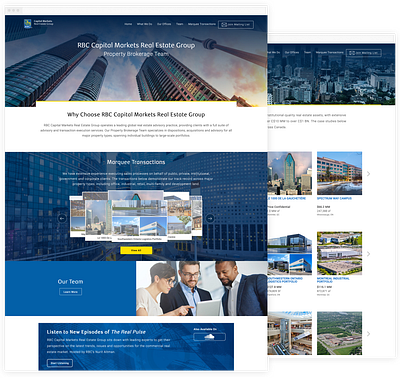 RBCCM Real Estate Group design strategy stakeholder management ux web design