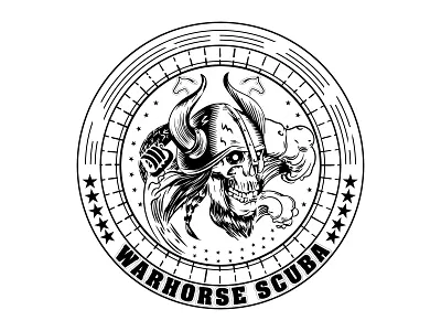 warhorse scuba T-shirt design creative design fashion fashion design graphic design illustration shirt t tshirt tshirt design typography