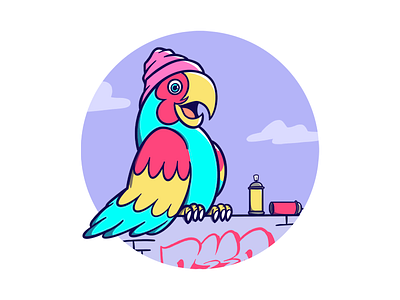 My little friend best friend cartoon character design design el mal maleante graffiti graffiti cartoon graffiti illustration graphic design illustration mal maleante parrot parrot cartoon parrot illustration spray paint street art vector