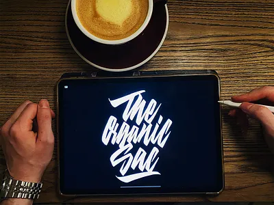 The Organic Sac - Lettering for cannabis brand from California branding calligraphy clothing design fashion font free hand lettering identity lettering logo logotype mark packaging script sketches streetwear type typo typography