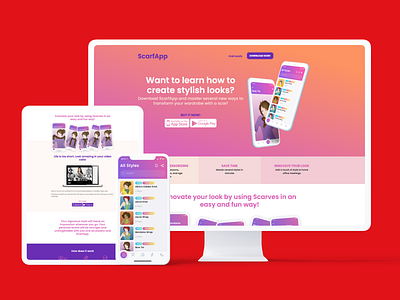 ScarfApp: learn to knot your scarves! app branding design graphic design icon logo ui ux