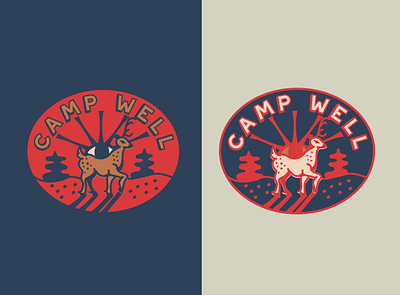 Camp Well Badges branding design graphic illustration logo vector