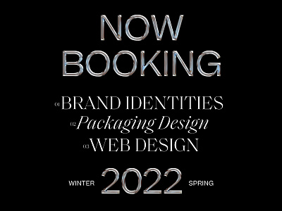Now Booking! branding freelance now booking packaging typography web design
