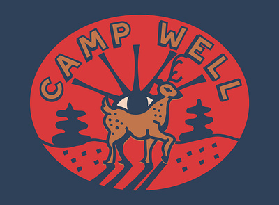 Camp Well branding design graphic illustration logo vector