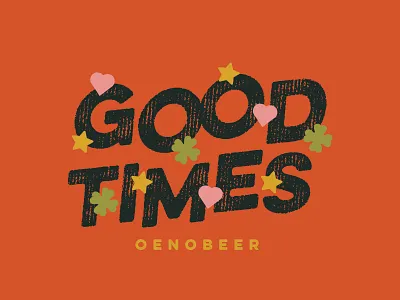 Good Times beer branding design graphic design illustration logo packaging retro texture typography vector vintage