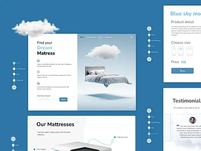Mattress home online shop 3d app bed design desktop illustration interface logo mattress online shop ui ux web