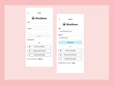 Login & signup form app figma form letsdesign login signup ui