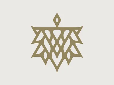 Hop Metal badge beer branding crest emblem hops icon logo minimal modern simple