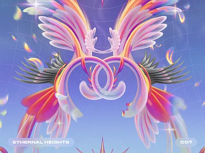 Ethernal Heights 2d 3d abstract angel art colorful digital digitalart eth ethernal galaxy god gradient heights majestic nft nftart nftartist pink vasilenev