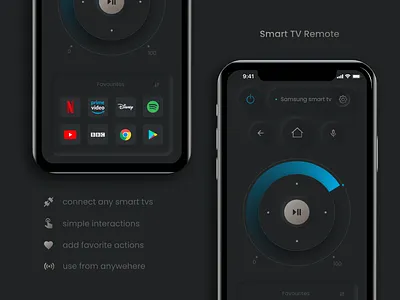 Smart TV Remote challenge concept crowwwn dark neumorphism remote smart tv tv tv remote ui ux