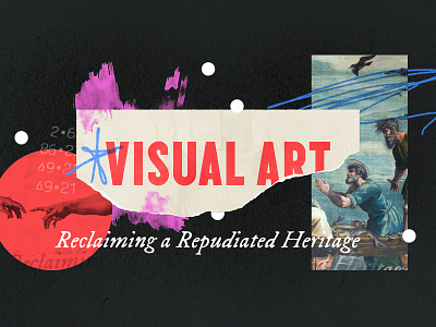 Visual Art Lecture Header art bible collage editorial header illustration jesus lecture religious sermon