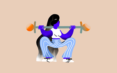 fit&health: squats design illustration vector