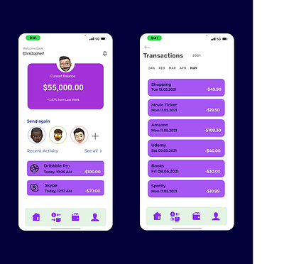 Banking App app design ui