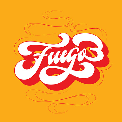 Fire graphic design illustration lettering typography