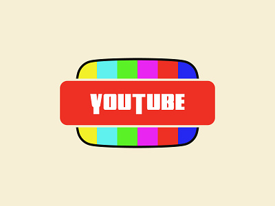 YouTube Retro Redesign 1970 70s branding challenge design graphic design logo redesign retro vector warm up weekly