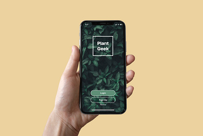 Login/Sign Up page for iPhone 13 Max Pro Application: Plant Geek application figma graphic design home houseplant ios iphone 13 max pro login plant sign in sign up ui