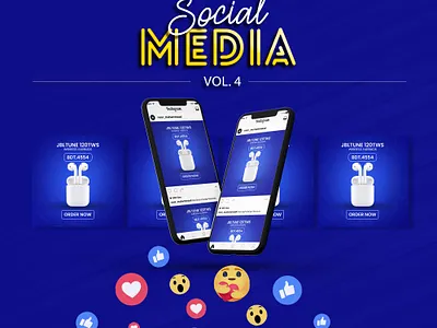Instagram Earphone Post Design banner blog business discount downloadpsd feed freepsd instagram media online pack post promotion psd psddownload psdfree ramadhan shopping social template