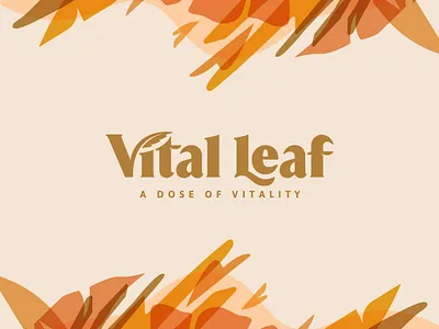 Vital Leaf - CBD Logo brand design brand identity branding cbd foliage health and wellness illustration leaves logo