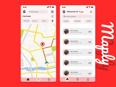 Map ui design design graphic design ui