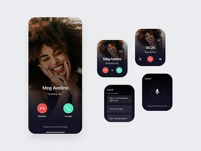 Mobile + Watch explorations call case study design interface recording smartwatch ui ui design ux ux design wachos watch wearable wearables