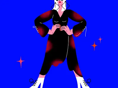 International Woman’s Day 2d art direction blue character design doodle drawing feminism flatdesign girlspower illustration illustrator international women day powerful standingpose vector woman