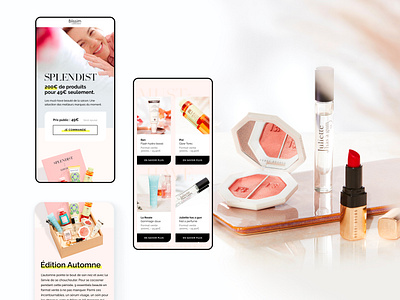 Landing Page Splendist Beauty beauty box branding cosmetic design eshop figma landing page limited edition lipstick make up photo photo shoot splendist ui ux