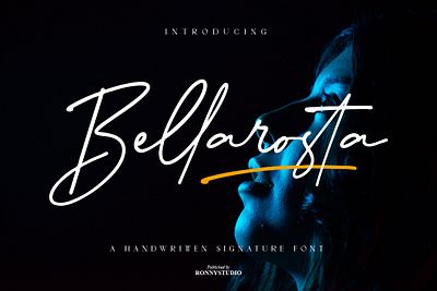 Bellarosta - A Handwritten Signature Font branding feminine font font logo