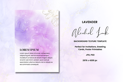 Invitation, Greeting Card, Poster Template abstract alcohol ink backgrounds branding digital paper graphic design illustration invitations logo templates