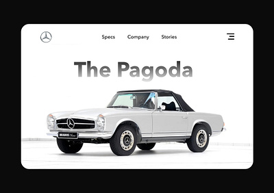 Mercedes-Benz Pagoda car cars design ui uiux ux web design website