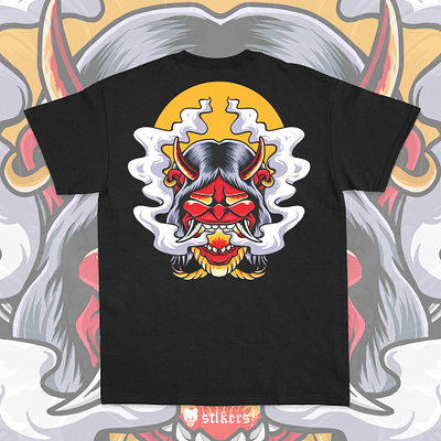 Oni mask Smoke graphic