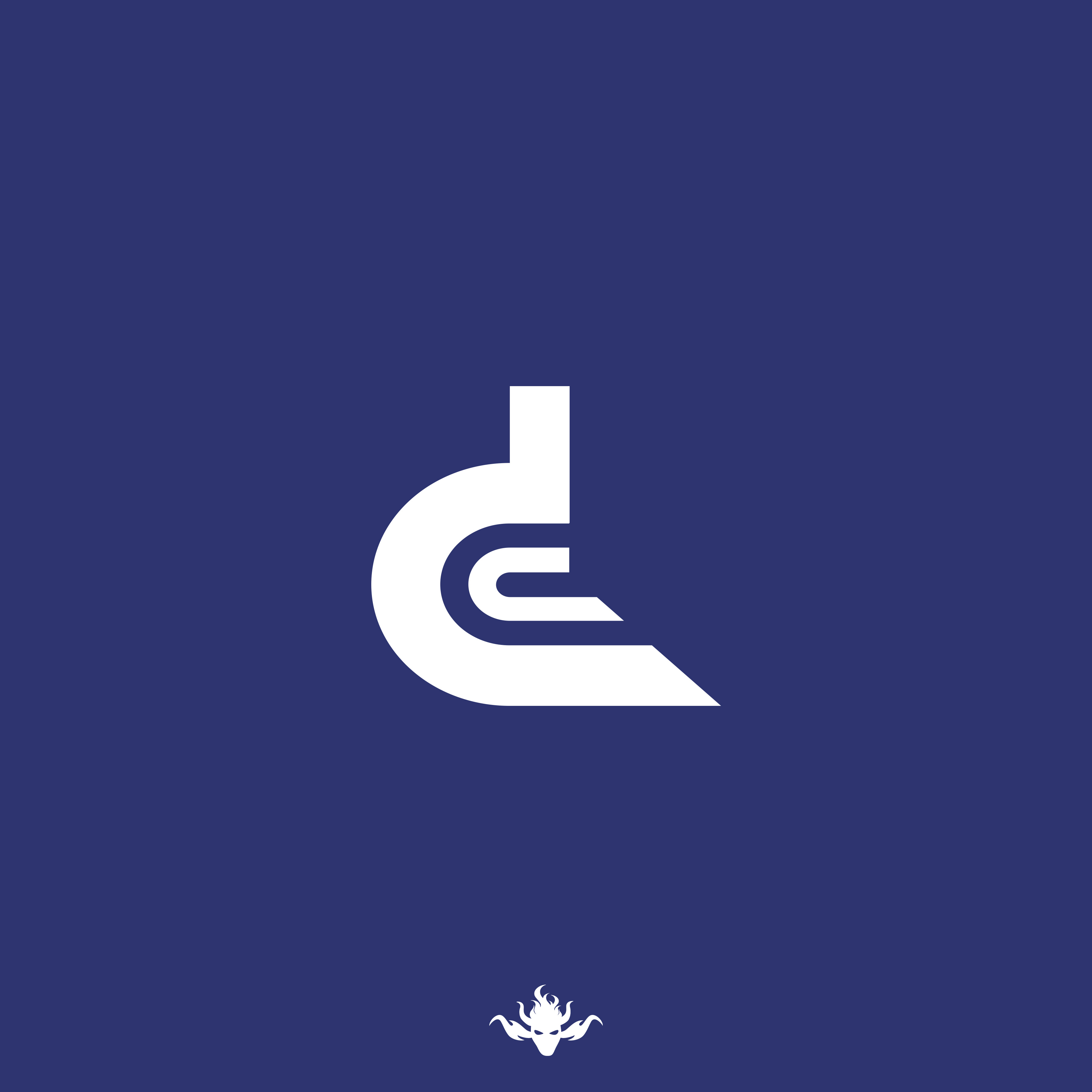 Example of "DC" concept lettermark logo