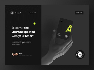 Banking Landing Page -Dark Version🔥🤘 3d bank banking card dark design financial gatway header landing master card money payment paypal trend ui uidesign uiux web web design