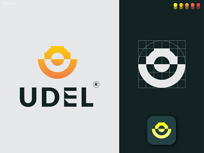 UDEL Branding Logo Design app icon branding creative graphic design letter d letter u logo design logo folio logo maker logo type minimalist logo modern logo professional visual identity web icon