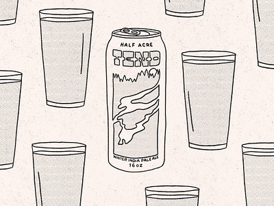 Half Acre TEND beer chicago design halfacre hand drawn handdrawn handlettering illustration lettering typography