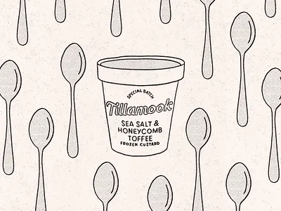 Tillamook Custard <3 custard design hand drawn handdrawn handlettering icecream illustration lettering tillamook typography