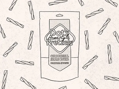 Ode to Dot's Pretzels design dots dotspretzels food hand drawn handdrawn handlettering illustration lettering pretzels snacks