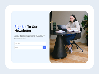 Newsletter - Website Newsletter Design landing page register screen newsletter sign in sign up website design website sign up uiux