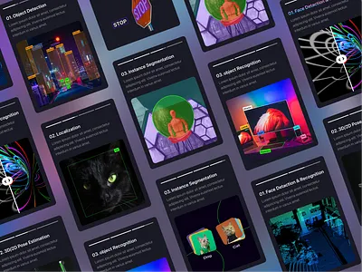 🤖 AI Types - Info Card ai artificial intelligence card detection futuristic gradient graphic illustration landingpage mobile object product design recognition segmentation techno techsavvy ui uiux uiuxdesign website