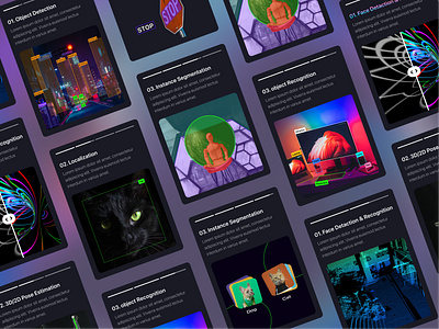 🤖 AI Types - Info Card ai artificial intelligence card detection futuristic gradient graphic illustration landingpage mobile object product design recognition segmentation techno techsavvy ui uiux uiuxdesign website