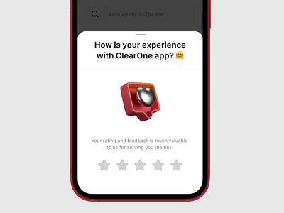 Nudging the user for app ratings 3d app design icon interaction motion graphics ui ux