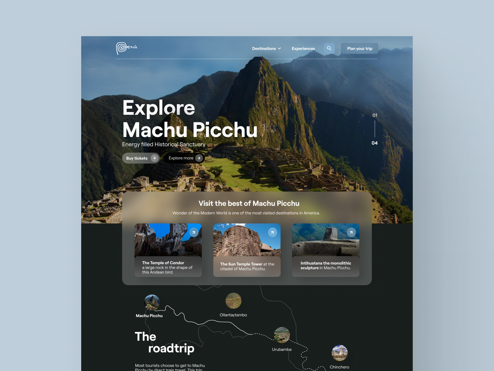 Landing Page | Machu Picchu | Daily UI 003 city daily dailyui design explore figma landing landingpage machupicchu peru ui visit wonder