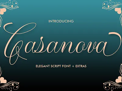 Casanova script branding calligraphy card design font font design graphic design illustration logo lovelly typography