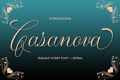 Casanova script branding calligraphy card design font font design graphic design illustration logo lovelly typography