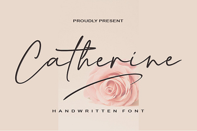 Catherine signature branding calligraphy card design font font design handwritten illustration logo lovelly signature typography