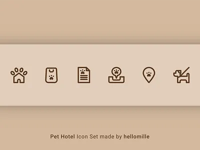 Pet Hotel - Line Style cat doggy icon icon set line icon minimal pet pet friendly pet hotel vector