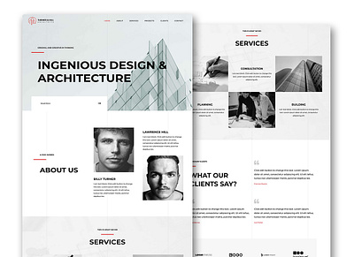 Architecture Website Design architecture website business website design illustration landing page design idea webdesign website design website design idea wordpress website