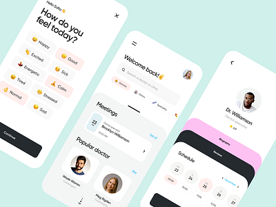 Well - HealthCare Mobile App Design clean design health health app healthcare minimal mobile mobile app mobile trends mobile ui ui ui design ux wealthy